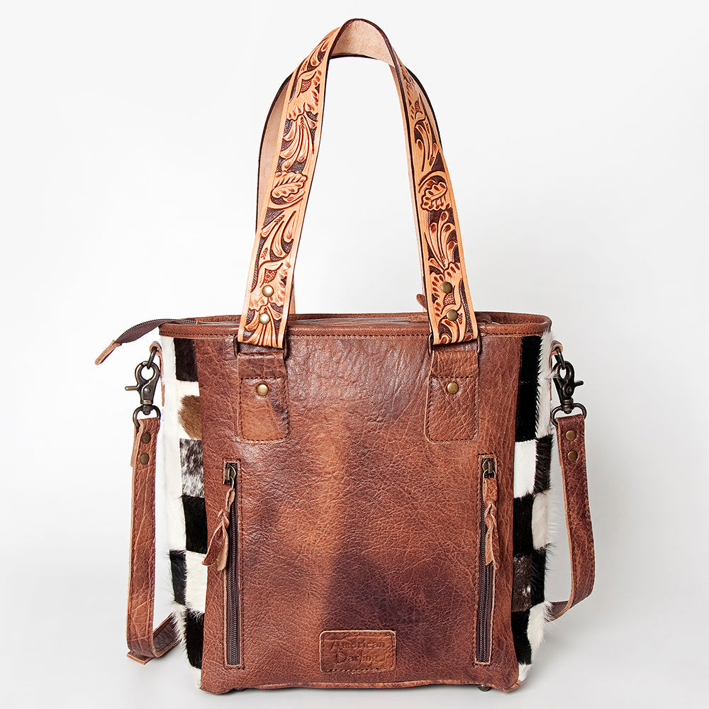 American Darling Tote Bag for Women, Hair-On Cowhide Western Bag, Premium Full Grain Leather with Fringes &amp; YKK Zipper