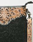 American Darling Messenger Hand Tooled Hair On Genuine Leather Western Women Bag Handbag Purse | Cute