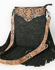 American Darling Messenger Hand Tooled Hair On Genuine Leather Western Women Bag Handbag Purse | Cute