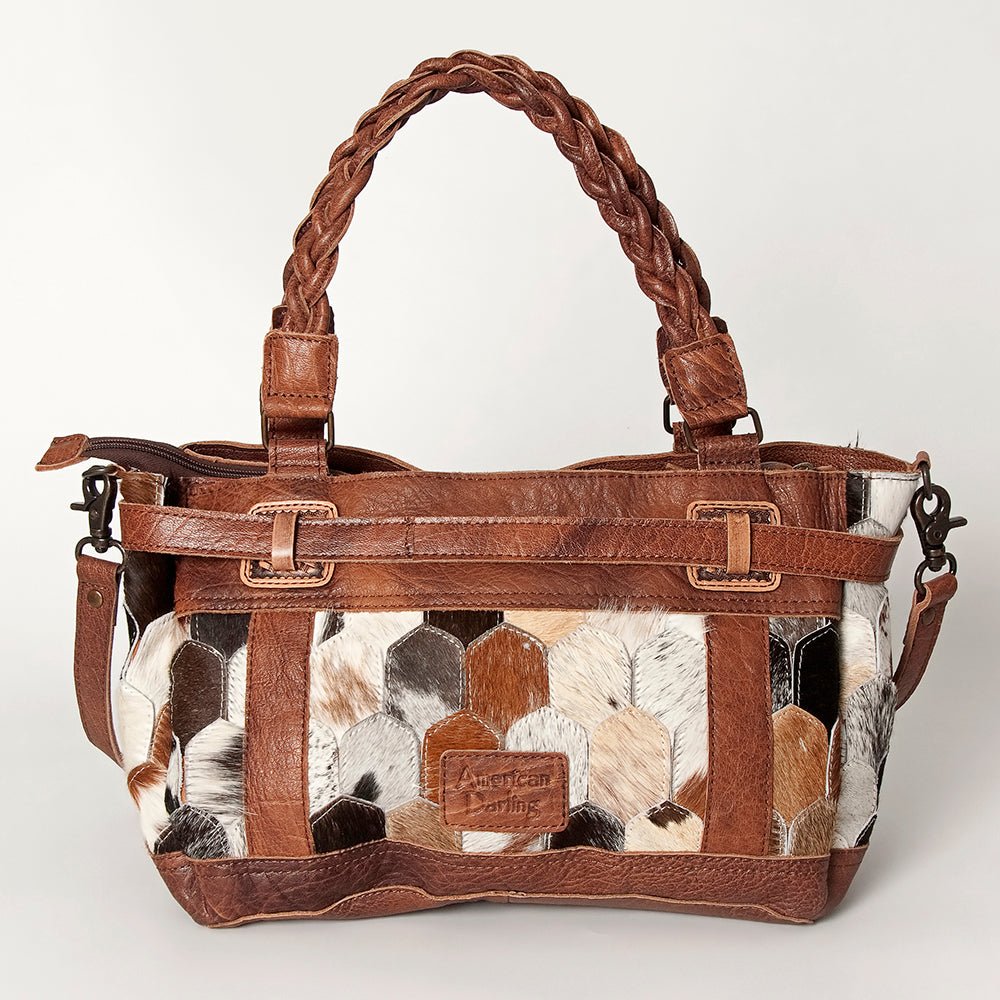 American Darling Hair On Genuine Leather Women Bag Western Handbag Purse