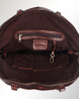 Spaghetti Western Swc130Brn Tote Vintage Handmade Drum Dyed Genuine European Cowhide Leather Women Bag Western Handbag Purse
