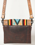 American Darling ADBGZ592B Messenger Hand Tooled Saddle Blanket Genuine Leather women bag western handbag purse