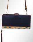 American Darling Wristlet Bag, Hand-Painted Genuine Leather, Western Vegetable Tanned Full Grain Leather Wallet Bag