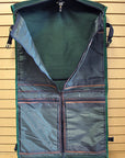 24“W x 20“H x 8“D Garment Bag  Leather Canvas Large
