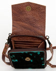 American Darling Cell Phone Holder Hair On Genuine Leather women bag western handbag purse