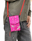 American Darling Cell Phone Holder Hair On Genuine Leather women bag western handbag purse