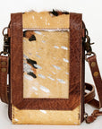 American Darling Cell Phone Holder Hair On Genuine Leather women bag western handbag purse