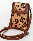 American Darling Cell Phone Holder Hair On Genuine Leather women bag western handbag purse