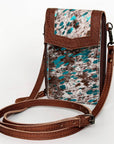 American Darling Cell Phone Holder Hair On Genuine Leather women bag western handbag purse