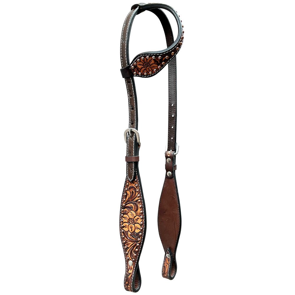 Bar H Equine Genuine Western American Leather Horse Premium Headstall &amp; Breast Collar Set
