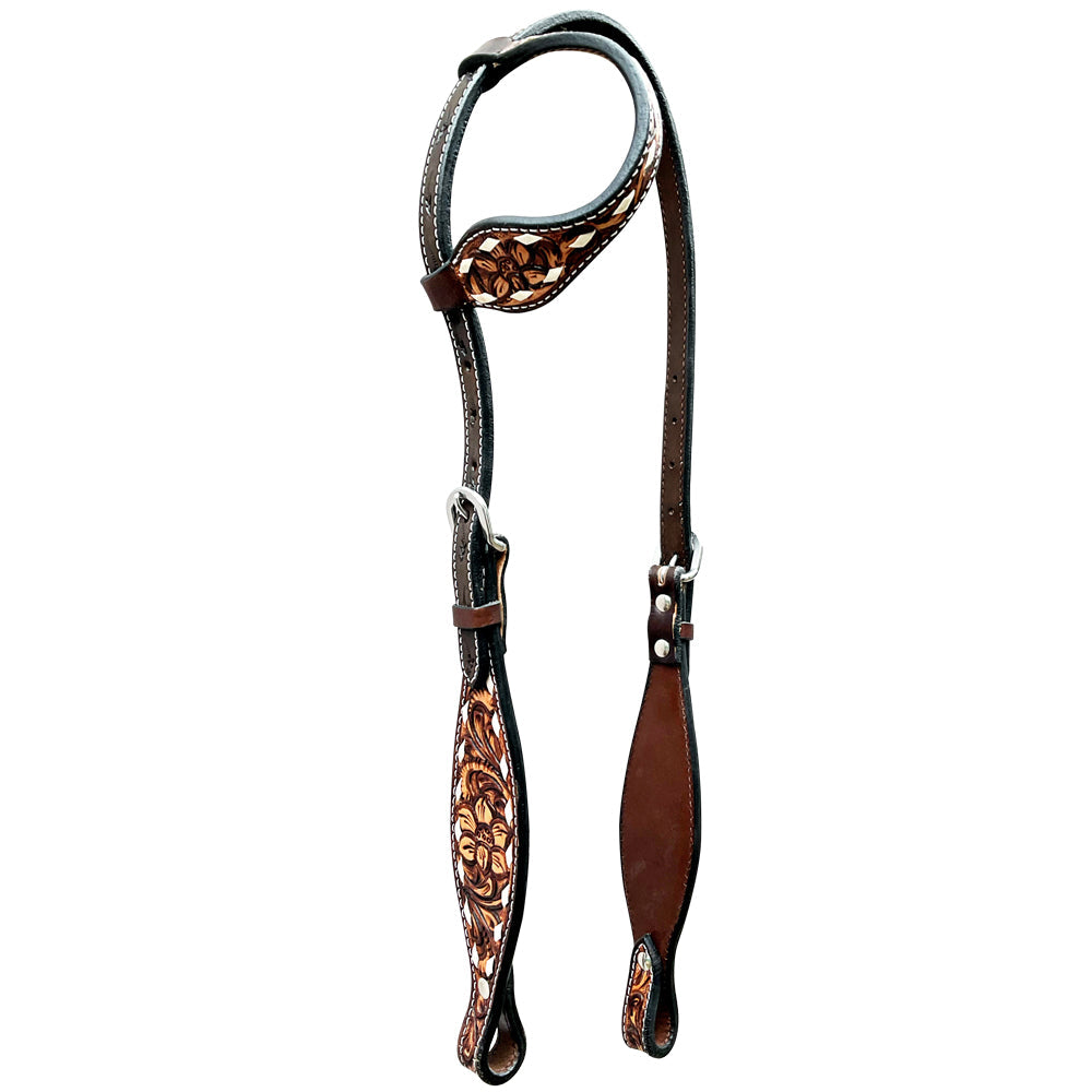 Bar H Equine Genuine Western American Leather Horse Premium Headstall &amp; Breast Collar Set