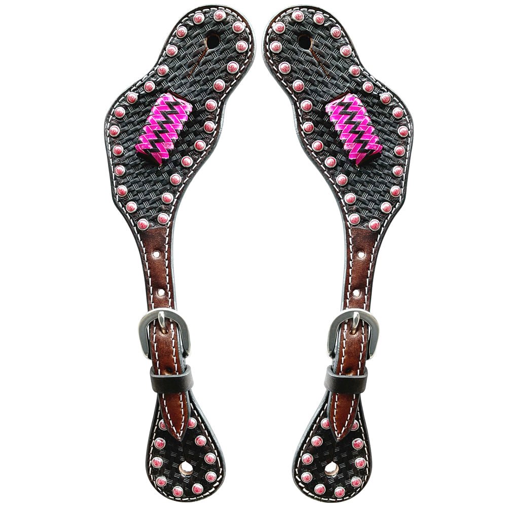 Durable Handcrafted PremiumLeather Spur Straps For Women Western Riding Show Rodeo
