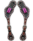 Durable Handcrafted PremiumLeather Spur Straps For Women Western Riding Show Rodeo