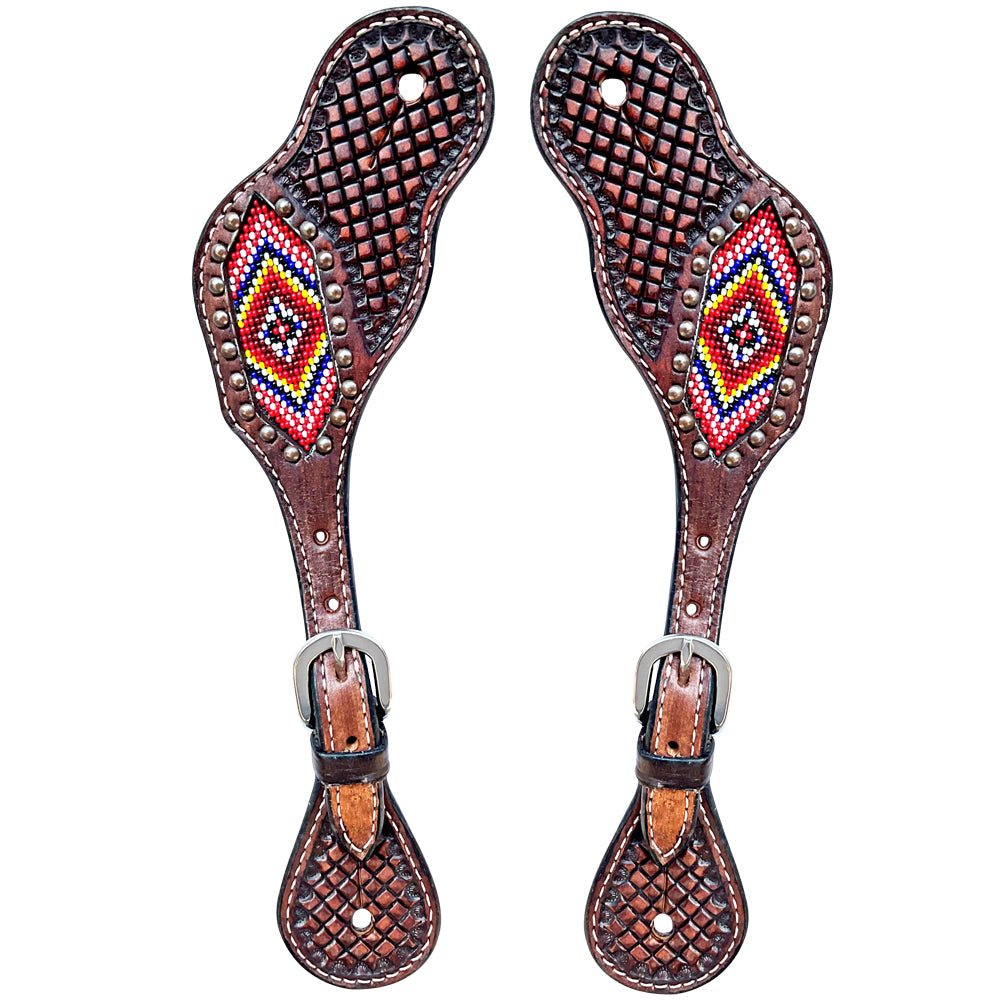 Durable Handcrafted PremiumLeather Spur Straps For Women Western Riding Show Rodeo