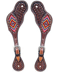 Durable Handcrafted PremiumLeather Spur Straps For Women Western Riding Show Rodeo