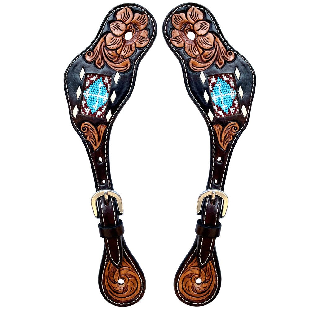 Durable Handcrafted PremiumLeather Spur Straps For Women Western Riding Show Rodeo