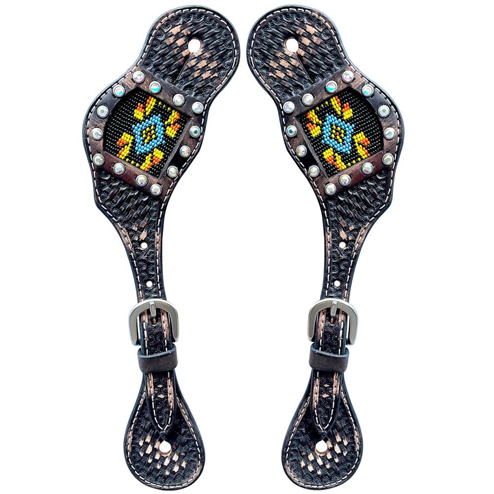 Durable Handcrafted PremiumLeather Spur Straps For Women Western Riding Show Rodeo