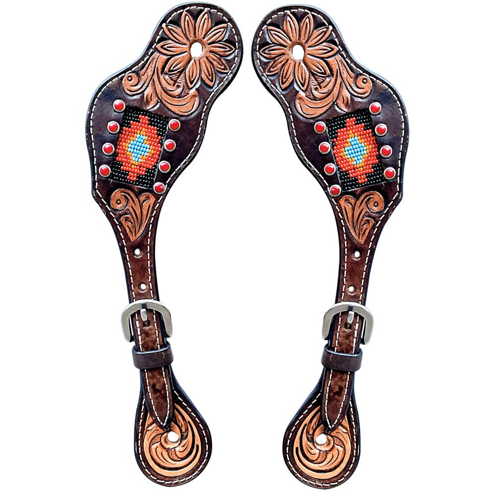 Durable Handcrafted PremiumLeather Spur Straps For Women Western Riding Show Rodeo