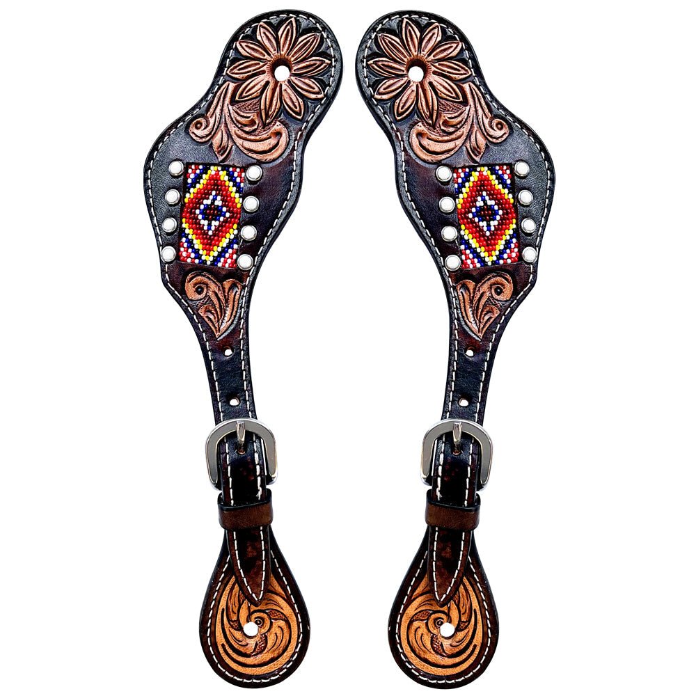 Durable Handcrafted PremiumLeather Spur Straps For Women Western Riding Show Rodeo