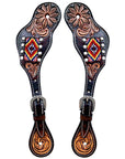 Durable Handcrafted PremiumLeather Spur Straps For Women Western Riding Show Rodeo