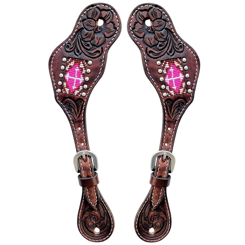 Durable Handcrafted PremiumLeather Spur Straps For Women Western Riding Show Rodeo