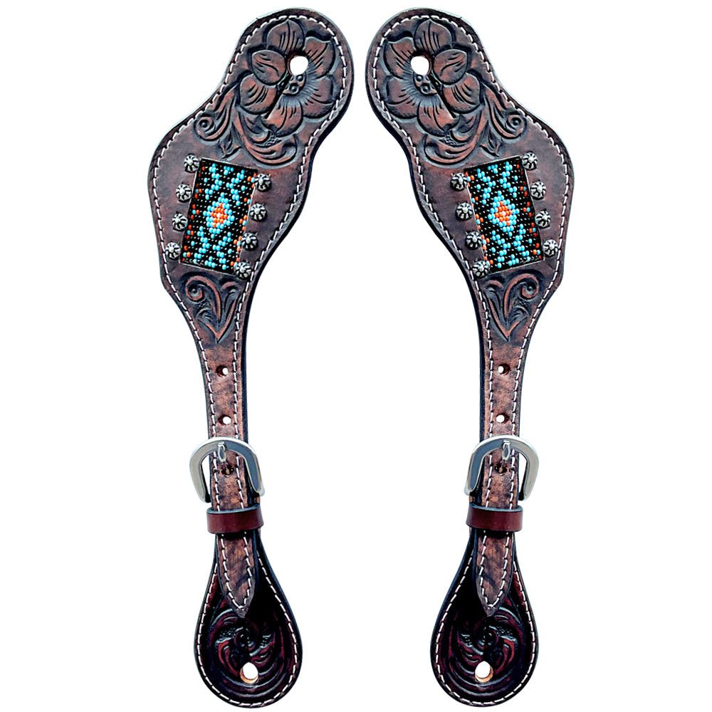 Durable Handcrafted PremiumLeather Spur Straps For Women Western Riding Show Rodeo