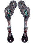 Durable Handcrafted PremiumLeather Spur Straps For Women Western Riding Show Rodeo