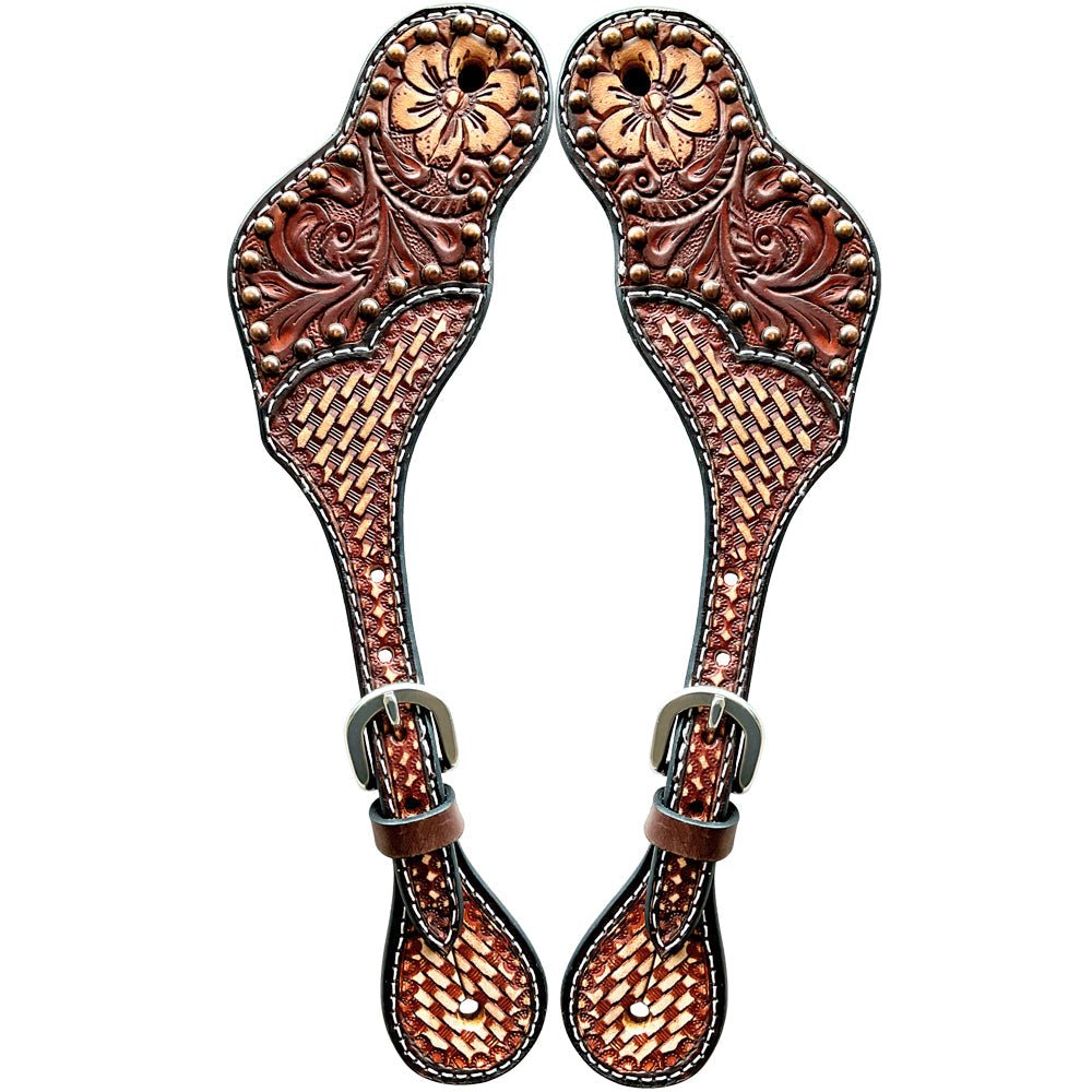 Durable Handcrafted PremiumLeather Spur Straps For Women Western Riding Show Rodeo