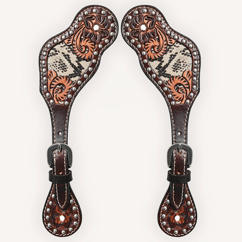 Durable Handcrafted PremiumLeather Spur Straps For Women Western Riding Show Rodeo