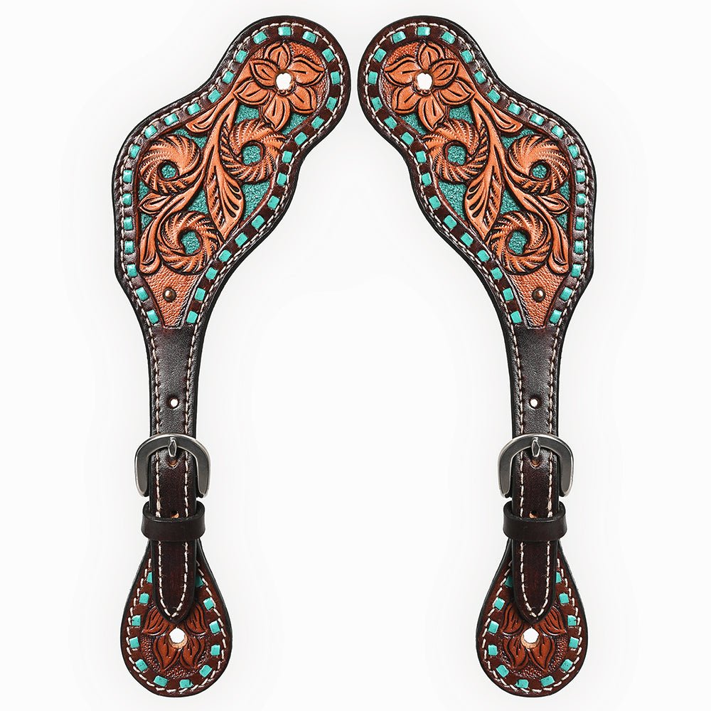 Durable Handcrafted PremiumLeather Spur Straps For Women Western Riding Show Rodeo