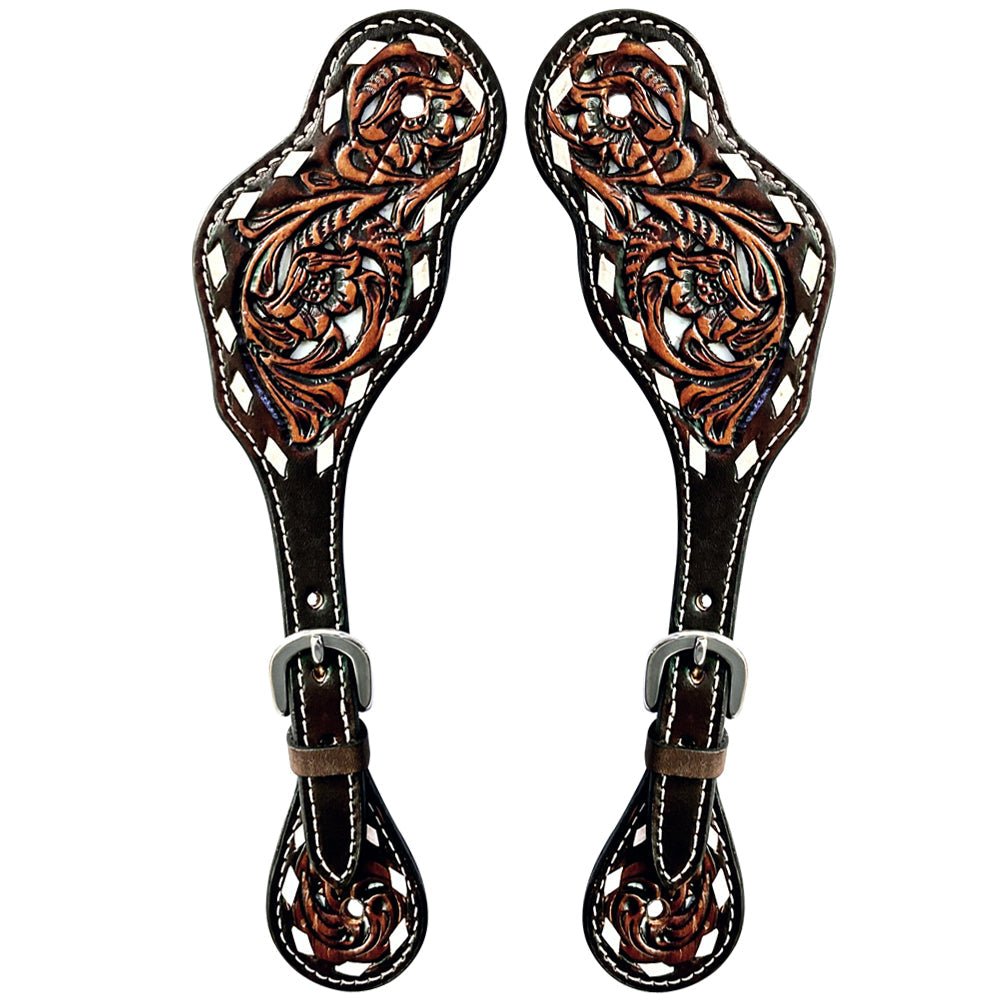 Durable Handcrafted PremiumLeather Spur Straps For Women Western Riding Show Rodeo