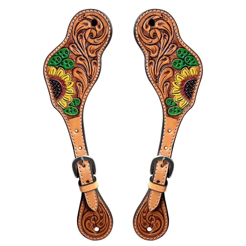 Durable Handcrafted PremiumLeather Spur Straps For Women Western Riding Show Rodeo