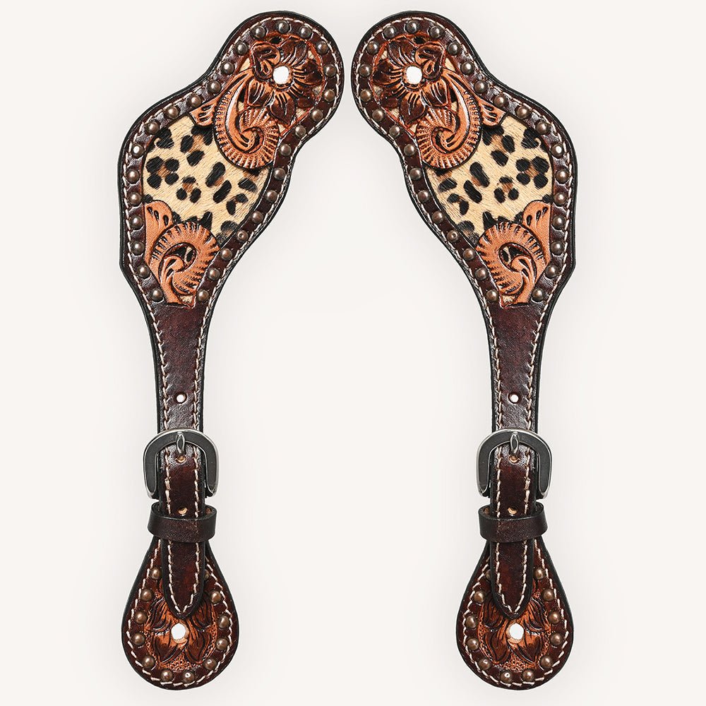 Durable Handcrafted PremiumLeather Spur Straps For Women Western Riding Show Rodeo