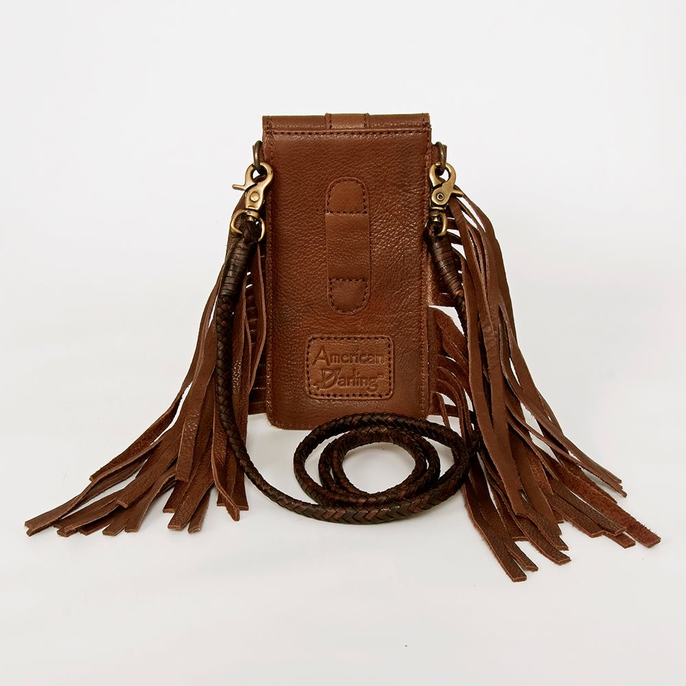 American Darling Cell Phone Holder Hair On Genuine Leather women bag western handbag purse
