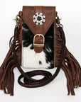 American Darling Cell Phone Holder Hair On Genuine Leather women bag western handbag purse