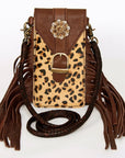 American Darling Cell Phone Holder Hair On Genuine Leather women bag western handbag purse