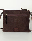 American Darling Western Small Crossbody Bag – Genuine Hair-On Cowhide Leather with Fringes, Adjustable Strap, Handcrafted in Texas