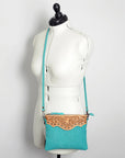 American Darling Western Small Crossbody Bag – Genuine Hair-On Cowhide Leather with Fringes, Adjustable Strap, Handcrafted in Texas