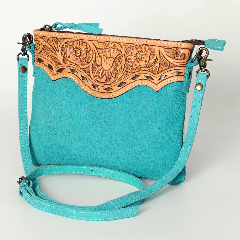 American Darling Western Small Crossbody Bag – Genuine Hair-On Cowhide Leather with Fringes, Adjustable Strap, Handcrafted in Texas