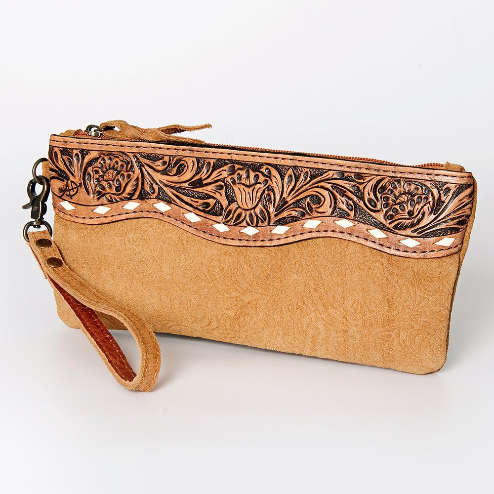 American Darling Wristlet Genuine Leather Women Bag W. Handbag Purse –