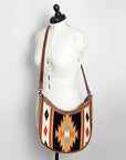 American Darling Hand Tooled Saddle Blanket Genuine Leather Women Bag Western Handbag Purse