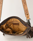 American Darling ADBGS192DM1E Messenger Hand Tooled Embossed Genuine Leather women bag western handbag purse