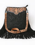 American Darling Messenger Hand Tooled Hair On Genuine Leather Western Women Bag Handbag Purse | Cute