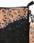 American Darling Messenger Hand Tooled Hair On Genuine Leather Western Women Bag Handbag Purse | Cute