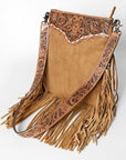 American Darling Messenger Hand Tooled Hair On Genuine Leather Western Women Bag Handbag Purse | Cute