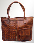 Never Mind Nmbgm118 Tote Vintage Handmade Genuine Cowhide Leather Women Bag Western Handbag Purse