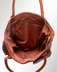 Never Mind Nmbgm118 Tote Vintage Handmade Genuine Cowhide Leather Women Bag Western Handbag Purse