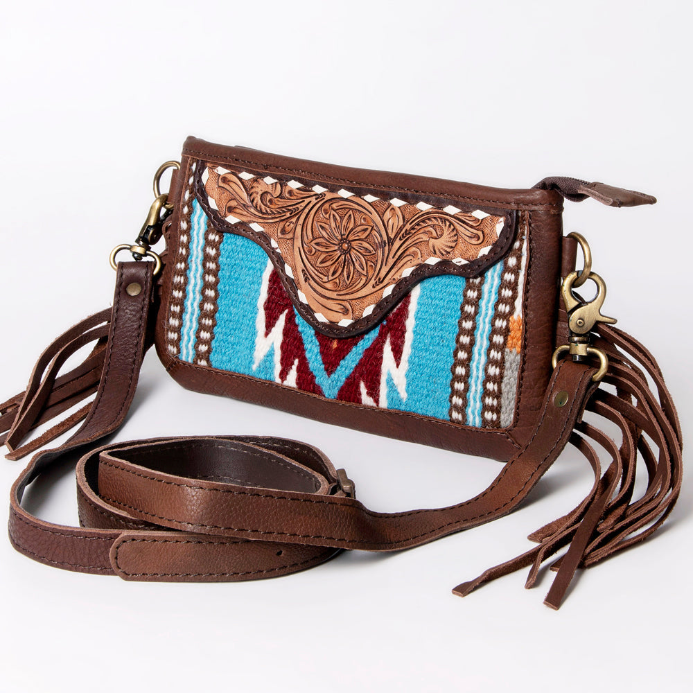 American Darling Small Crossbody Hand Tooled Saddle Blanket Genuine Leather women bag western handbag purse