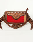 American Darling Small Crossbody Hand Tooled Saddle Blanket Genuine Leather women bag western handbag purse