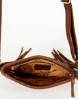 American Darling Small Crossbody Hand Tooled Saddle Blanket Genuine Leather women bag western handbag purse